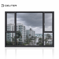 Ventanas de Aluminio Resistentes a Tormentas de 2.0 mm, Vidrio de Alta Resistencia a Impactos, Triple Sellado, Alta Impermeabilidad para Proyectos de Construcción Costera