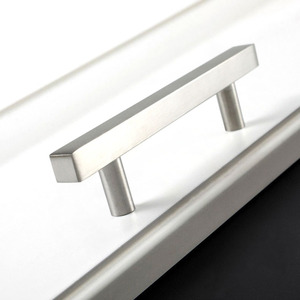 Moderne Quadratische Küchengriffe aus Edelstahl für Kommoden und Schubladen - Product Image 5