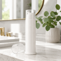 Tube de dentifrice sans air en plastique PP de 100 ml et 130 ml, flacon de dentifrice vide à pompe, logo personnalisé