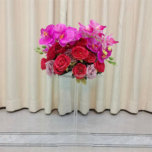 C-545 Nuovo Design Sfera di Fiori di Rosa Phalaenopsis in Seta Rosa Intenso Fatta a Mano 50cm per Centrotavola Matrimonio, Festa della Mamma e Pasqua - Product Image 6