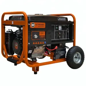 Electric Start 7kva 7kw Single Phase/ Three Phase Open Type Portable Gasoline Generator with 18HP Engine