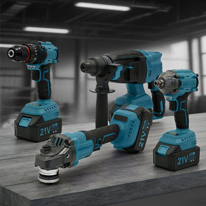 21V Multi-Functional Power Tool Set Electric Drill Grinder Wrench Rechargeable Lithium Battery Plastic Case High-Power Brushless - Product Image 2