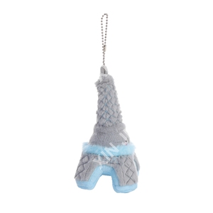 Ciondolo a Forma di Torre Personalizzato, Charm per Borse in Peluche a Forma di Torre, Colore Grigio, Morbido e Personalizzabile - Product Image 2
