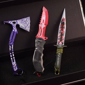 Ensemble d'arme Arena Breakout de 3 pièces (hache arctique/sabre de la victoire/poignard de lapin) Boîte cadeau artisanale tactique entièrement en métal pour les fans <span class=keywords><strong>hardcore</strong></span> - Product Image 3