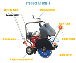 Q350 14 inç küçük beton asfalt beton zemin testeresi yol kesme makinesi - Product Image 6