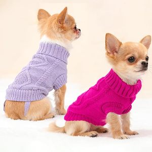Ropa Personalizada para Perros: Suéteres Cálidos de Punto Trenzado para Cachorros Pequeños, Gatos y Mascotas - Product Image 1