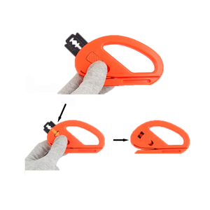 KUNAISI Safety Clear Cutting Knife Stainless Steel Blade Vinyl Film Cutter KnifeCutter for Cutting Masking Film Ppf