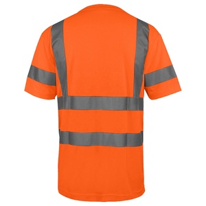 Men's High Vis Reflective Work T <b>Shirt</b> Safety Construction Workwear Breathable Quick Dry Fluorescent Polyester <b>Mesh</b> <b>Shirt</b> Custom - Product Image 5