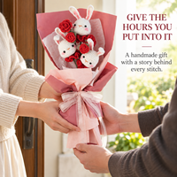 Bouquet de fleurs au crochet pour demoiselle d'honneur, tulipe personnalisée, souvenir de mariage, cadeau personnalisable pour la fête nuptiale, symbole de reconnaissance pour la demoiselle d'honneur