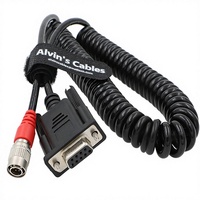 Câbles Alvin's – Câble spiralé 6 broches mâle-femelle avec gaine en PVC pour collecteur de données de station totale Carlson Spectra PC TDS