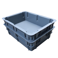 Groente Fruit Gebruik Plastic Duurzaam Nestable Stapelbaar Straight Solid Krat Opslag Dikke Muur Opslag Speelgoed Lades Bins