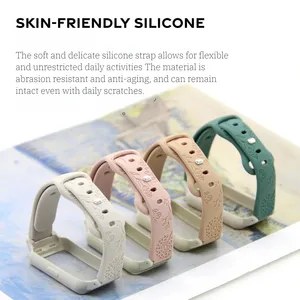 Bracelet en silicone souple et respirant à motif pissenlit pour montre connectée <span class=keywords><strong>Honor</strong></span> <span class=keywords><strong>Band</strong></span> <span class=keywords><strong>6</strong></span>/6NFC/6Pro/7 - Respectueux de la peau et étanche - Product Image 4