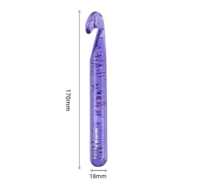 Ganchos de Crochet de Plástico Transparente, 12, 15, <span class=keywords><strong>18</strong></span>, 20, 25 mm, Coloridos, Herramienta para Tejer y Hacer Hilados, Venta al Por Mayor - Product Image 4