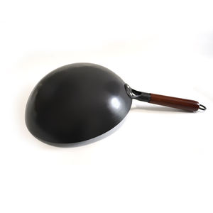 中国製の鉄製丸底中華鍋、窒化処理技術、高純度鉄、煙が少ない、焦げ付きにくい、お手入れ簡単、防錆、キッチン中華鍋 - Product Image 5