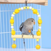Plateforme de balançoire pour perroquet, pont suspendu, structure d'escalade, perchoir, accessoires pour cage à oiseaux, bois écologique, durable, pour les canaris