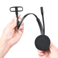 Headphone pertemuan tim Teknologi Baru Headset Stereo nirkabel Super Bass dengan peredam kebisingan ENC untuk pusat panggilan Bisnis