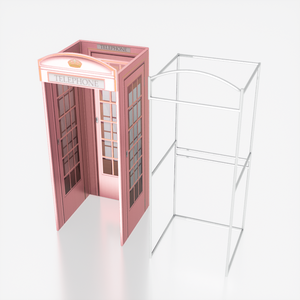 Toptan Özelleştirilmiş Antika Metal Pembe Telefon Londra Klasik Telefon Kulübesi Satılık 360 Fotoğraf Kabini Telefon Kulübesi Kabini - Product Image 2