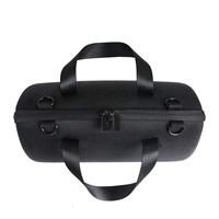 Étui pour enceinte Bluetooth sans fil noir, 1680D EVA, étanche, antichoc, anti-poussière, fermeture éclair, 33*17cm, OEM/ODM, logo personnalisé