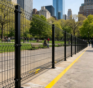 Valla de Malla Metálica Soldada en 3D de Primera Calidad, Valla Curva Galvanizada con Recubrimiento en Polvo Anticorrosión, <span class=keywords><strong>Barrera</strong></span> de Seguridad Metálica para Carreteras y Parques - Product Image 2