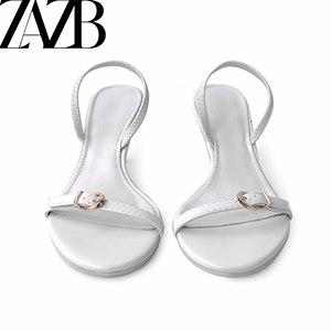 Tacones Altos con Cadena Dorada <span class=keywords><strong>Personalizados</strong></span> para Mujer, <span class=keywords><strong>Zapatos</strong></span> y Sandalias para Dama, Chaussures Pour Femmes, Pantuflas de <span class=keywords><strong>Novia</strong></span> para Boda - Product Image 3