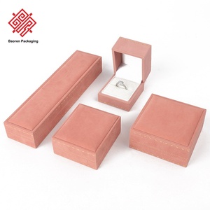 Baoren-Joyero de lujo con tapa abatible para regalo, accesorio de terciopelo suave al tacto, caja de embalaje - Product Image 3