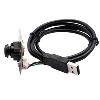 Módulo de Cámara USB Smeiker 3MP WDR 1920x1080 H.264 MJPEG 30FPS Mini Cámara Web UVC con Lente Ojo de Pez de 180 Grados para Cajeros Automáticos, Robots y Quioscos, Plug & Play