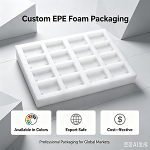 Plateau en mousse EPE multi-compartiments avec grille intégrée pour l'emballage - Product Image 3
