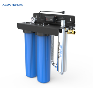Sistema de Filtro de Agua de 3 Etapas para Toda la Casa, Carcasa Azul de 4.5 * 10 Pulgadas, Cartucho de Filtro de Agua de 10 y 20 Pulgadas, con Luz Ultravioleta para Agua Potable en el Hogar - Product Image 3