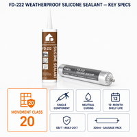 Adhésif silicone haute résistance, colle multi-usages pour verre, aluminium, plaque d'aluminium, mur-rideau, mur-rideau en pierre