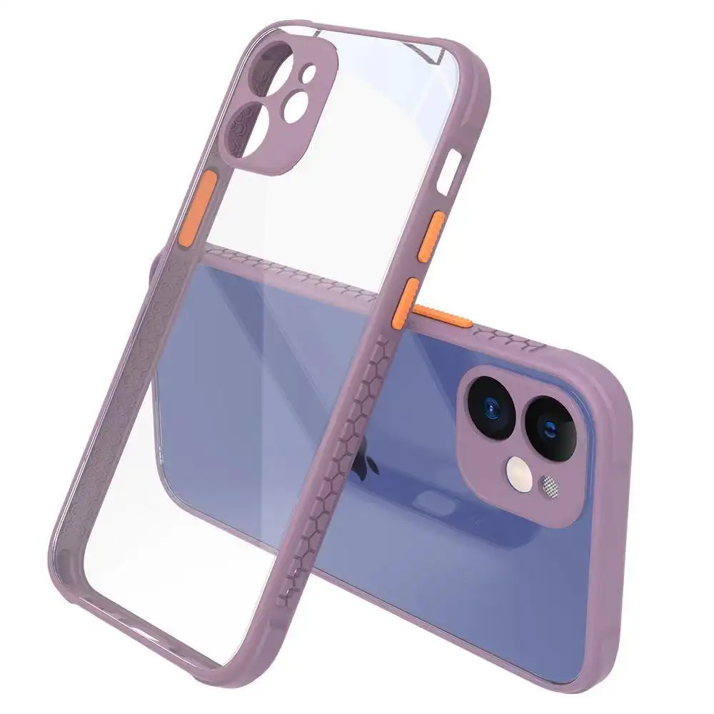 2021 New Small Hole Design Camera Cover Phone Case for vivo x60 y91 y12 x50 pro S1 Hard PC Clear Back Transparent Accessories