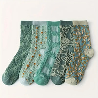 Vente en gros de chaussettes tricotées en coton de couleur personnalisée vintage d'automne à séchage rapide, respirantes et durables.