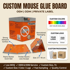 Piège à <span class=keywords><strong>souris</strong></span> parfumé au beurre de cacahuète 100 % efficace avec appât intégré et plaque de colle pour rats pour une lutte antiparasitaire intégrée - Product Image 1