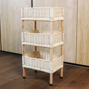 Rattan Storage Rack L Size Multi Layer <b>Basket</b> For Home Decor Eco Friendly - Product Image 3