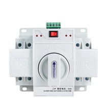 QIHANG QHQ2 63A 2P 380V 50Hz Commutateur de transfert automatique (ATS) triphasé quatre fils à double alimentation, avec changement automatique et manuel