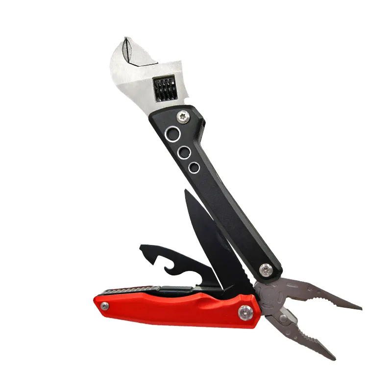 مفتاح ربط قابل للتعديل متعدد الأدوات قابل للطي من الفولاذ المقاوم للصدأ متعدد الوظائف