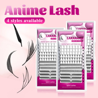 Abonnie Handmade Korea Pbt Fiber New Premade Fans Pointy Base Spire Eyelash Extensions 0.07 Feathered Easy Lash Fans