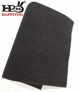 Happitoo Soft Loop Fabric Nylon Cinta de gancho y bucle negra de alta calidad Cinturón elástico Correa elástica 100% Nylon