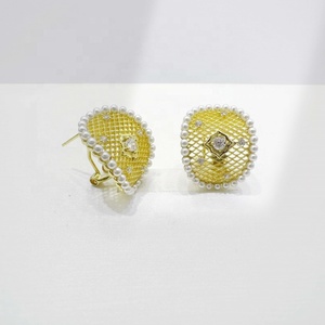 custom plata 925 sterling <b>silver</b> western <b>big</b> <b>earring</b> fine jewelry 14k gold plated vintage unique party women exaggerate <b>earrings</b> - Product Image 1