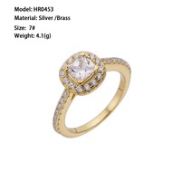 Nouvelle bague de fiançailles en or blanc plaqué tendance classique avec diamant moissanite VVSD 1/2/3 carats pour femmes