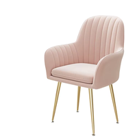 Chaise de salle à manger moderne design avec négociation légère, cadre en métal et dossier en bois massif, vente en gros en usine
