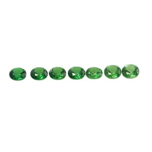Manufacture natural gems round cut green garnet loose gemstones Tsavorite 2.0 mm in wholesale price