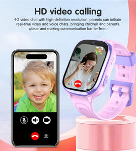 Montre intelligente pour enfants, rose et violette, avec appel téléphonique, bracelet coloré, application de contrôle à distance, suivi - Product Image 5