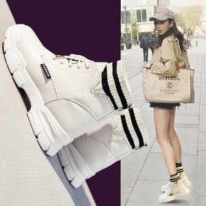 Bottes <span class=keywords><strong>Martin</strong></span>, nouvelles bottes d'hiver rembourrées, résistantes au froid, style polyvalent, bottes courtes, chaussettes élastiques, chaussures à tige haute, chaussures pour femmes - Product Image 4