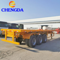 <strong>Best</strong> <strong>Selling</strong> <strong>Flatbed</strong> <strong>Trailer</strong> Chengda Factory Price 3 Axles 60tons 13m Container Carrier Truck <strong>Flatbed</strong> <strong>Trailer</strong> Cargo <strong>Trailer</strong>