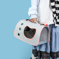 Sac de transport pour animaux de compagnie en forme de cœur, sac à main de voyage pour petits chiens et chats avec œillets de ventilation, bandoulière réglable