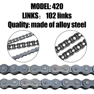HIAORS 420 Chaîne d'entraînement 102 maillons Heavy Duty pour PW80 SSR Coolster Baja <span class=keywords><strong>Lifan</strong></span> Pit Dirt Bike 4 Wheeler ATV Quad Go Kart Parts - Product Image 2