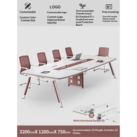 Table de réception et de négociation pour salle de conférence au design minimaliste avec prise intégrée, table de bureau et de conférence