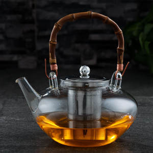 Jarra de vidro transparente maior, suco de água fria, jarra de vidro, conjuntos de copos com tampas de aço - Product Image 2