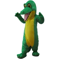 Bswm99 ירוק תנין תנין ירוק צהוב גוף קמע תלבושות קמע