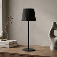 Lampe de bureau LED portable rechargeable sans fil pour restaurant et chambre, 3 couleurs, commande tactile, style classique minimaliste
